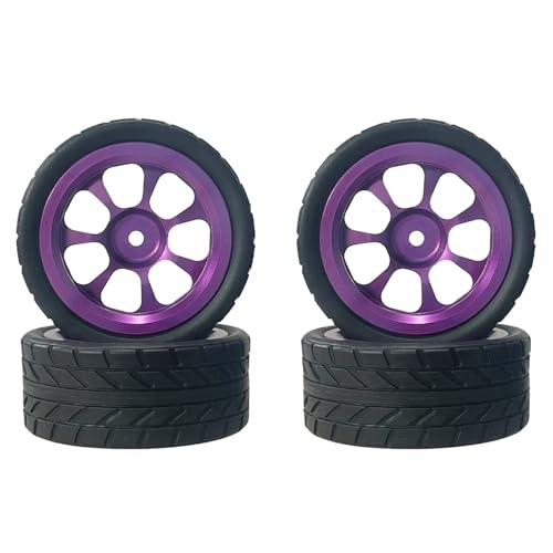 Metallradreifen Rallyeräder for MJX 14302 14301 03 for WLtoys A949 A959 A969 A979 K929 144010 144001 02 124016 17 18 19(Purple) von YXIUEYINGE