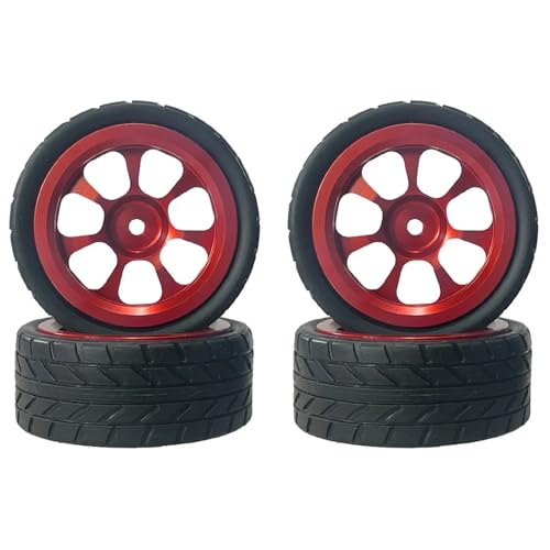 Metallradreifen Rallyeräder for MJX 14302 14301 03 for WLtoys A949 A959 A969 A979 K929 144010 144001 02 124016 17 18 19(Rood) von YXIUEYINGE