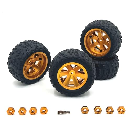 RC 12 mm Hochgeschwindigkeits-Schaufelrad for RC-Autos, 85 x 43–54 for SCY16101 16104 Pro SG116 Pro for MJX for Hyper 86 mm x 42,5 mm(Golden) von YXIUEYINGE