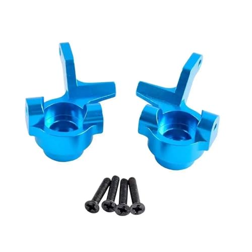 RC 33001 Aluminium Steering Hub Carrier (L/R) Fit for Hallo-Moto 1/10 Off-Road Truck E10MT E10BP(Blauw) von YXIUEYINGE