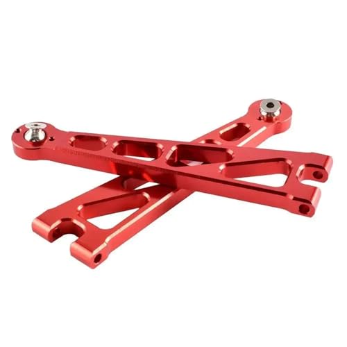 RC 33601 Aluminium Front Upper Suspension Arm 2Pcs Fit for Hallo-Moto 1/10 Off-Road Truck E10MT E10BP(Rood) von YXIUEYINGE