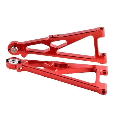 RC 33602 Aluminium Front Lower Suspension Arm 2Pcs Fit for Hallo-Moto 1/10 Off-Road Truck E10MT E10BP(Rood) von YXIUEYINGE