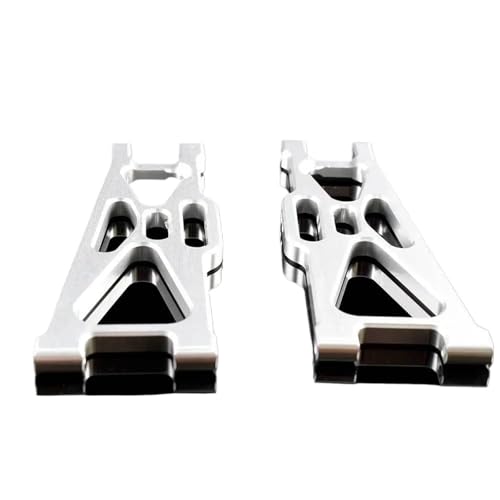 RC 33603 Aluminium Rear Lower Suspension Arm 2Pcs Fit for Hallo-Moto 1/10 Off-Road Truck E10MT E10BP(Silver) von YXIUEYINGE