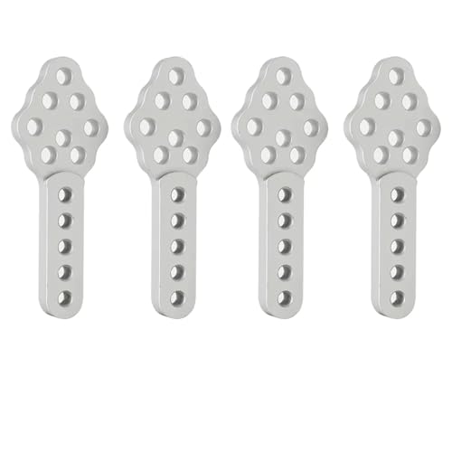 RC-Auto, Aluminiumlegierung, verstellbare Vorder- und Hinterradaufhängung, Stoßdämpfer-Hebesatz for Axial SCX10 1/10 RC Crawler Auto, Upgrade-Teil(4pcs Silvery) von YXIUEYINGE