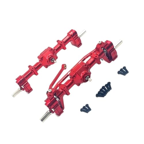 RC Auto Upgrade Vorne Hinten Portal Brücke Achse Differential Montage Kit for WPL C14 C24 C34 B14 B24 RC Auto Upgrade Teile(Rood) von YXIUEYINGE