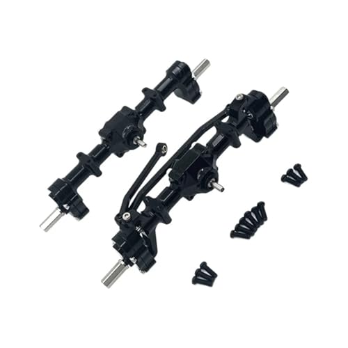 RC Auto Upgrade Vorne Hinten Portal Brücke Achse Differential Montage Kit for WPL C14 C24 C34 B14 B24 RC Auto Upgrade Teile(Zwart) von YXIUEYINGE