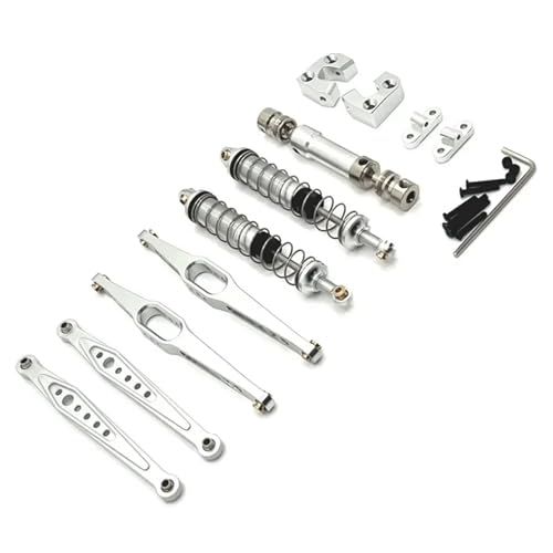 RC Fernbedienung Auto Teile Metall Upgrade Kit for WLtoys 124006 12427 12427 12428 12429(Silvery) von YXIUEYINGE