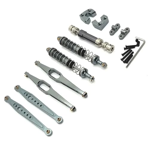RC Fernbedienung Auto Teile Metall Upgrade Kit for WLtoys 124006 12427 12427 12428 12429(Titanium Color) von YXIUEYINGE