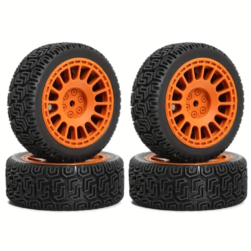 RC Flache Sport Auto 1:10 Labyrinth Reifen 70mm Zug Reifen XV01 for Tam-iya TT01 Grip Weichen Reifen(Brown) von YXIUEYINGE