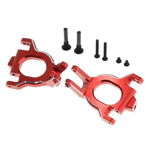 RC Metall C Hub Carrier Caster Blöcke for ARR-ma 1/8 for Mojave 4S 1/10 for Kraton for Outcast 4S 4X4 BLX RC Auto Upgrade Teile(Rood) von YXIUEYINGE
