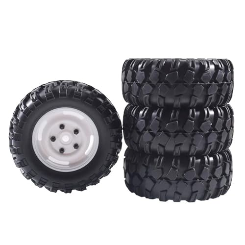 RC Rim51-7006S Gummireifen & Kunststofffelgen 4 Stück for MN128 MN86S Durchmesser 90 mm(White) von YXIUEYINGE