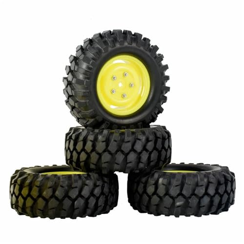 RC Rim51-7006S Gummireifen & Kunststofffelgen 4 Stück for MN128 MN86S Durchmesser 90 mm(Yellow) von YXIUEYINGE