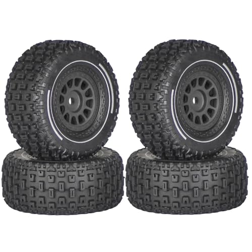 RC-Teil, 4 Stück, 65 mm, Gummireifen, 12 mm Sechskant, for ARR-ma 1/14 Mini, for Mojave GROM RC-Auto, Upgrade-Teile, Zubehör(Zwart) von YXIUEYINGE