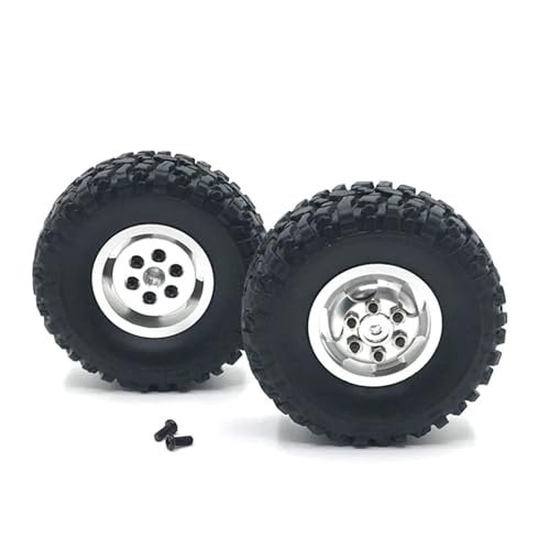 Radreifen Rallye-Räder for MN MN78 MN82 1/12 LC79 MN D90 D91 D96 99S for WPL 1/16 C14 C24, 2 Stück(Silver) von YXIUEYINGE