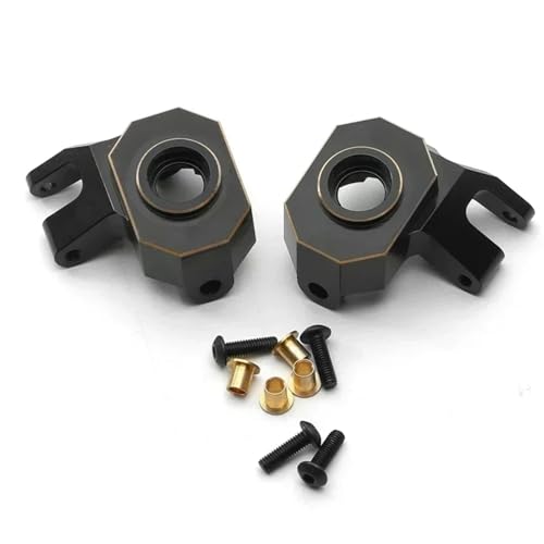 Schwarz beschichteter Vorderachsschenkel aus Messing for Axial SCX10 PRO 1/10 RC Crawler Auto-Upgrade-Teilezubehör von YXIUEYINGE