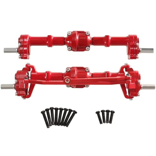 Vollmetall-Türbrücken vorne und hinten for MN82 LC79 MN78 98 99SV2 MN Modell 1/12 Fernbedienung Auto-Upgrade-Zubehör und Teile(Rood) von YXIUEYINGE