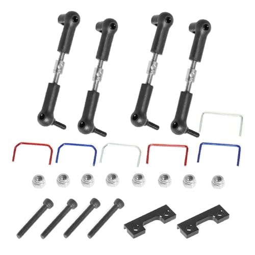 Vorne und Hinten Breite Sway Bar Anti Roll Bar Kit for Trax-xas 1/16 for Slash E-Revo RC Auto Upgrade Teile Zubehör von YXIUEYINGE