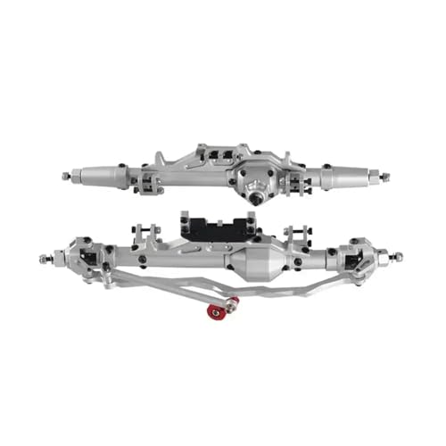 YXIUEYINGE 1/10 RC Autos Komplette Aluminium Legierung Vordere Hinterachse for RC Crawler for Axial for Wraith for Rock Racer 90018 90045 RR10 90048 90053(Silver) von YXIUEYINGE
