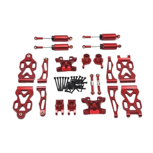 YXIUEYINGE 1/16 Vollständige Palette von C8805 Fernbedienung Auto Teile Metall Upgrade Kit for SCY 16101 16102 16103 16104 16106 for Q130(Rood) von YXIUEYINGE