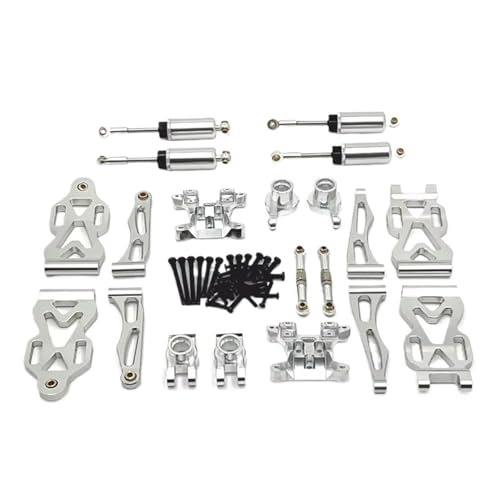 YXIUEYINGE 1/16 Vollständige Palette von C8805 Fernbedienung Auto Teile Metall Upgrade Kit for SCY 16101 16102 16103 16104 16106 for Q130(Silver) von YXIUEYINGE
