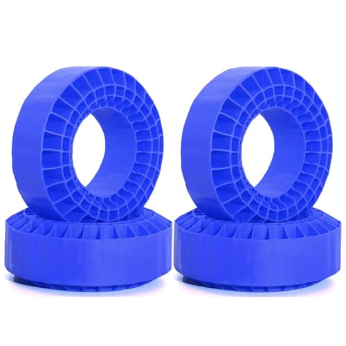 YXIUEYINGE 1,9-Zoll-Reifen, weicher Silikagel-Antischaum-Einsatz, 105 x 42 mm, for 1/10 RC Crawler Rigs TRX4 SCX10 III CJ-7 for Capra BRX01 TF2 GEN8(Blauw) von YXIUEYINGE