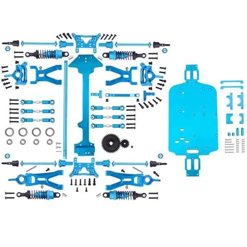 YXIUEYINGE 1 Satz komplettes Upgrade-Teile-Kit for 1/18 for WLtoys A959-B A969-B A979-B K929-B Elektro-RC-Auto Off-Road-Buggy Metallersatz(Blue B) von YXIUEYINGE