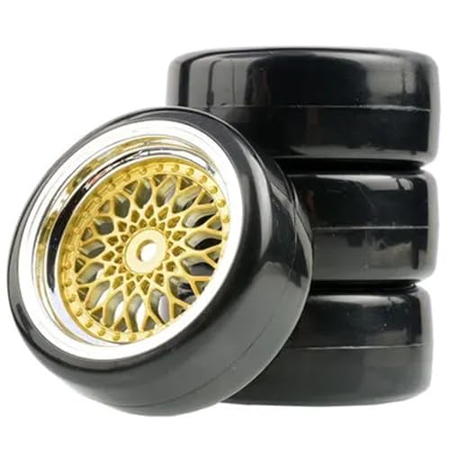 YXIUEYINGE 1:10 Drift Car Professioneller Driftreifen mit glattem Kopf, geeignet for HSP 94123/D4/D3(Offsrt-9mm) von YXIUEYINGE