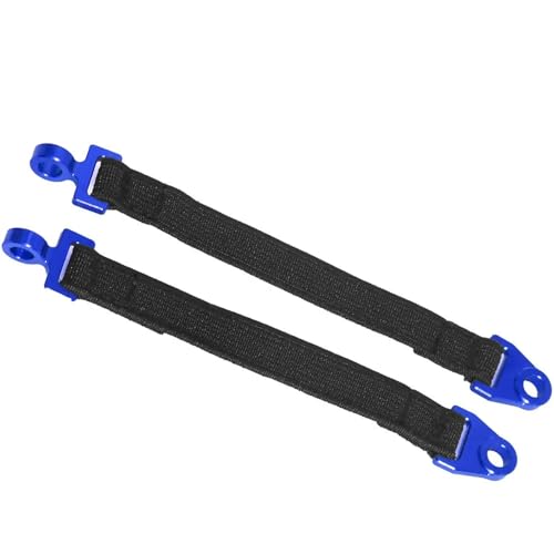 YXIUEYINGE 2 Stück Hinterradaufhängung Stoßdämpfer Begrenzungsband Riemen Schutzseil for Trax-xas UDR Unlimited for Desert Racer 1/7 RC Autoteile(Blauw) von YXIUEYINGE