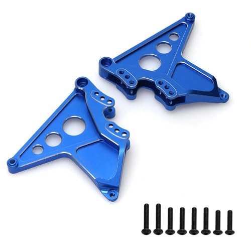 YXIUEYINGE 2 Stück Metall-Stoßdämpferhalterungen hinten Stoßdämpferturm 8538 8538X for Trax-xas Unlimited Desert Racer for UDR 1/7 RC-Auto-Upgrade-Teile-Zubehör(Bluee) von YXIUEYINGE