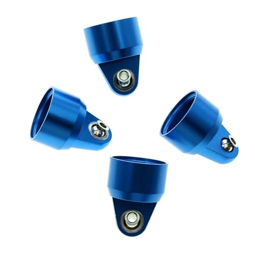 YXIUEYINGE 4 Stück Aluminiumlegierung Stoßdämpferkappenabdeckung for Trax-xas 1/5 X-MAXX 6S 8S RC Auto Upgrade Teile Zubehör(Blauw) von YXIUEYINGE