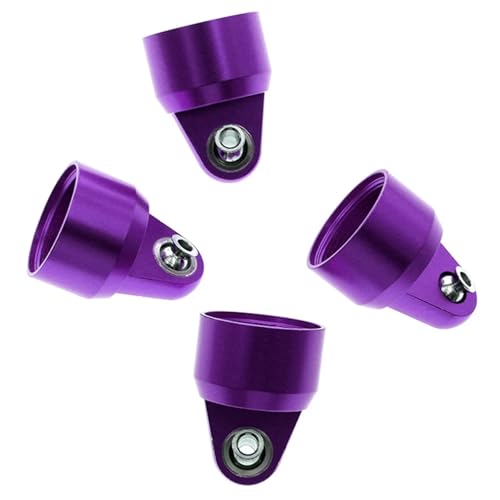 YXIUEYINGE 4 Stück Aluminiumlegierung Stoßdämpferkappenabdeckung for Trax-xas 1/5 X-MAXX 6S 8S RC Auto Upgrade Teile Zubehör(Purple) von YXIUEYINGE