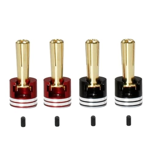 YXIUEYINGE 4 Teile/Satz Schweißen-freie Hartschale Metall Kühlkörper Bullet Plugs & Griffe 4mm/5mm Set for 1/10 Off-Road Truck RC Auto Upgrade Teile(5mm) von YXIUEYINGE