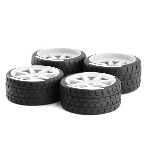 4 stücke 53/107 42/100 Reifen 17mm Rad Hex for ARR-ma 1/7 for Felony for FSR Modell for GT RC Auto Upgrade Teile(White) von YXIUEYINGE