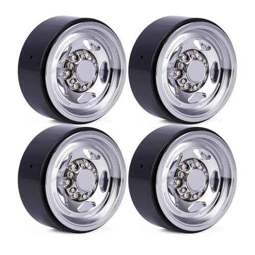 YXIUEYINGE 4 stücke CNC Aluminium 1,9 ''Vintage Rad Hub Felge for 1/10 RC Auto Axial SCX10 for Wraith D90 RC4WD Capra TRX4 VS4-10 LCG Chassis Reifen von YXIUEYINGE