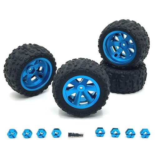 YXIUEYINGE 86 mm Metallfelgen, Reifen, Rallye-Räder for MJX 16207 08–09–10 14210 for WLtoys 1/16 A959 144001 10 1/12 124017–18–19(Blauw) von YXIUEYINGE