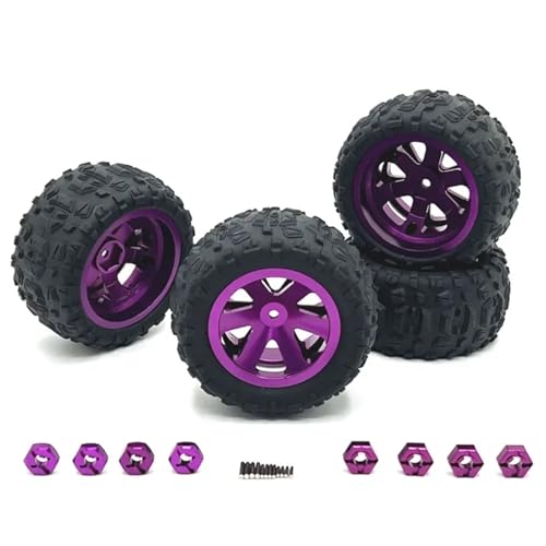 YXIUEYINGE 86 mm Metallfelgen, Reifen, Rallye-Räder for MJX 16207 08–09–10 14210 for WLtoys 1/16 A959 144001 10 1/12 124017–18–19(Purple) von YXIUEYINGE