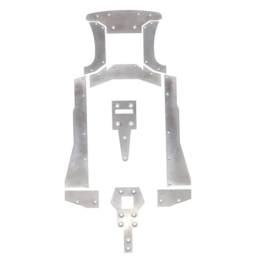YXIUEYINGE Aluminium Chassis Rüstung Schutz Unterfahrschutz + Stoßstange for ARR-MA 1/7 for Felony Infraction Limitless RC Auto Upgrade Teile Ersatz(Silver Chassis Armor) von YXIUEYINGE