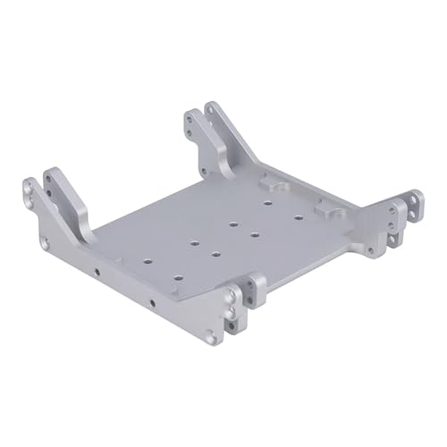 YXIUEYINGE Aluminium-Getriebe-Unterfahrschutz for 1/10 RC Crawler Car for Axial SCX10 for Wraith 90018 90053 RR10 Roll Cage Getriebe-Upgrade(Silver) von YXIUEYINGE