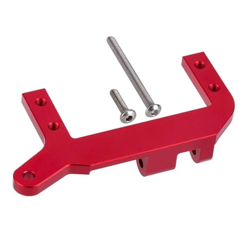 YXIUEYINGE CNC Aluminium TRX4 Servo Halterung Ständer Vorderachse Halterung for 1/10 RC Crawler Auto TRX-4 Upgrade Teile(Rood) von YXIUEYINGE