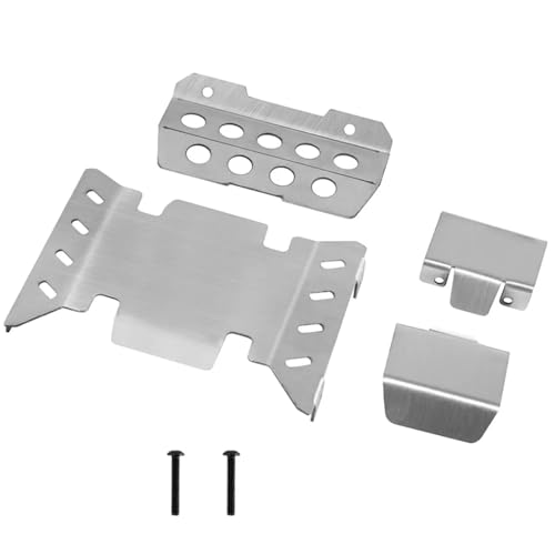 YXIUEYINGE Edelstahl-Chassis-Panzerschutz vorne und hinten for RGT EX86020 86020 LC71 1/10 RC Car Upgrade Teile Zubehör von YXIUEYINGE