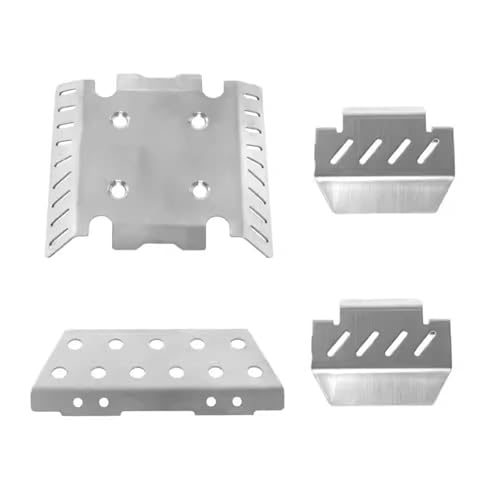 YXIUEYINGE Edelstahl-Chassis-Panzerungsschutz vorne und hinten for MJX H8H V1 V2 1/8 RC Car Upgrade-Teile-Zubehör von YXIUEYINGE