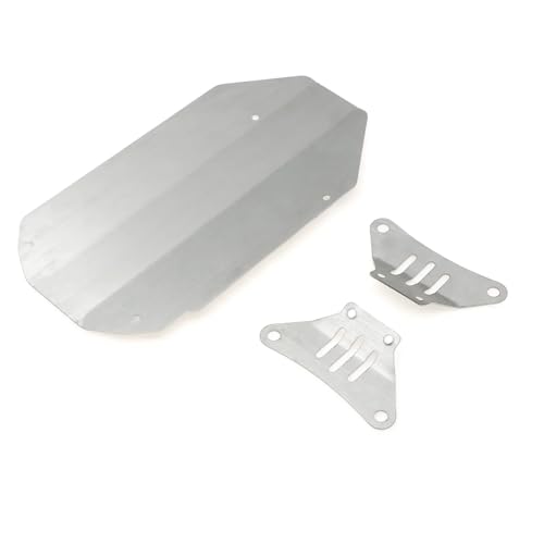 YXIUEYINGE Edelstahl-Chassispanzerung, vorderer und hinterer Schutz, Anti-Rutsch-Platte for 1/10 RC-Auto for Tm-iya TT-02(B) von YXIUEYINGE