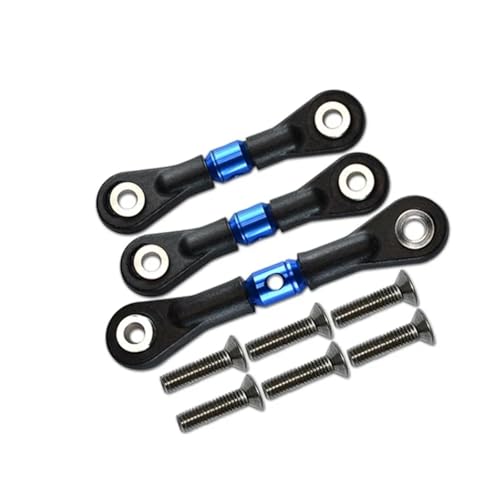 YXIUEYINGE Einstellbare Lenkungsverbindung Zugstangengestänge for Tam-iya TT-02/TT02T 1/10 RC Auto Ersatz RC Auto Upgrades Teile Zubehör(Blauw) von YXIUEYINGE