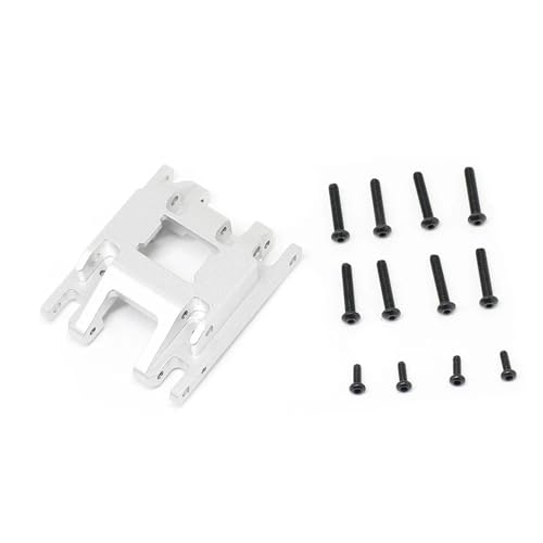 YXIUEYINGE Getriebebasis aus Aluminiumlegierung mit Schraubensatz for Trax-xas 1/18 TRX4M RC Crawler Car Nachrüstung Upgrade-Teile DIY-Zubehör(Silver) von YXIUEYINGE