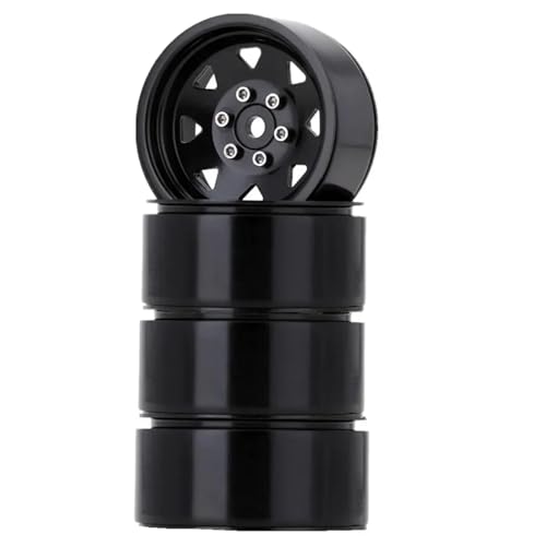 YXIUEYINGE Metall 1,9" Beadlock-Felge Deep Dish Hub for 1/10 RC Crawler Car TRX4 Axial SCX10 90046 UTB18 (W1948)(Zwart) von YXIUEYINGE