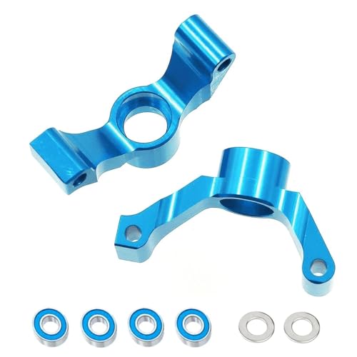 YXIUEYINGE Metall 3 Grad Hintere Pfosten Hinterradnabenträger 54733 for Tam-iya TT02 TT-02 1/10 RC Auto Upgrade Teile Zubehör(Blauw) von YXIUEYINGE