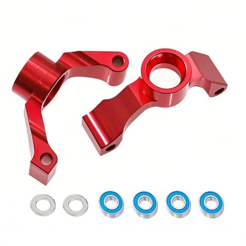 YXIUEYINGE Metall 3 Grad Hintere Pfosten Hinterradnabenträger 54733 for Tam-iya TT02 TT-02 1/10 RC Auto Upgrade Teile Zubehör(Rood) von YXIUEYINGE