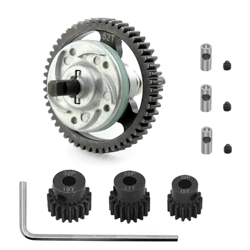 YXIUEYINGE Metall 6878 Komplette Rutschkupplung mit 15/17/19T Ritzel 1/10 for Trax-xas Slash for Stampede for Rustler 4x4 VXL Upgrade-Teile(52T) von YXIUEYINGE