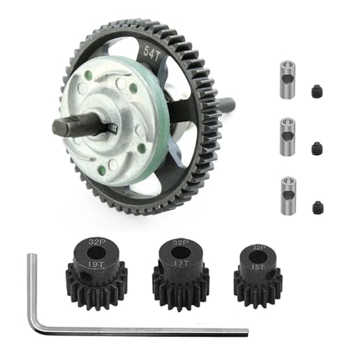 YXIUEYINGE Metall 6878 Komplette Rutschkupplung mit 15/17/19T Ritzel 1/10 for Trax-xas Slash for Stampede for Rustler 4x4 VXL Upgrade-Teile(54T) von YXIUEYINGE