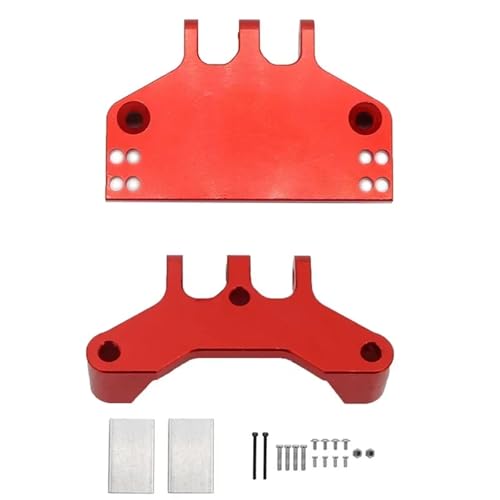 YXIUEYINGE Metall Lenkgetriebe Halterung Servo Basis Sitz for MN MN86 MN86S MN86KS MN86K 4WD G500 Crawler RC Auto Modifiziertes Zubehör(Rood) von YXIUEYINGE